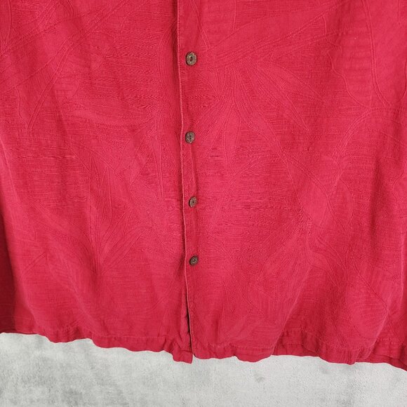 Men's Red Caribbean Shirt Hawaiian Short Sleeve Button Up Size 3XT - Picture 3 of 9